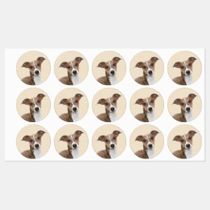 Étiquettes Peinture italienne Greyhound - Cute Original Chien