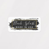 Étiquettes Peinture noire et vêtements géométriques modernes  (Design 2)