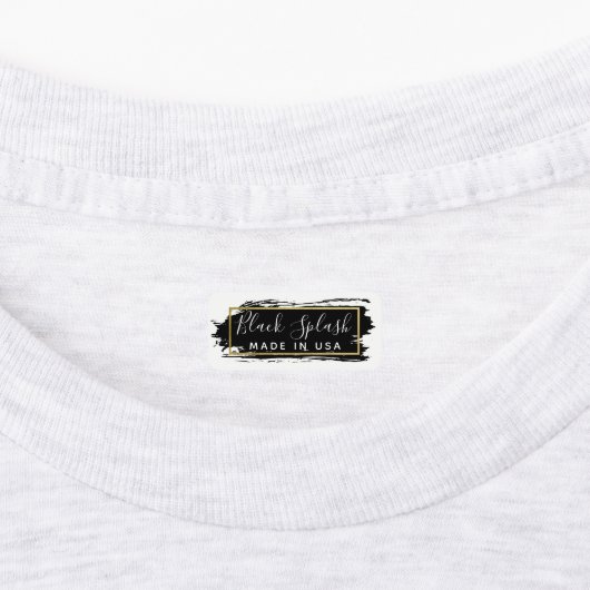 Étiquettes Peinture noire et vêtements géométriques modernes  (Apposé)