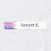 Étiquettes Pencils colorés amusants Ajouter votre nom (Design 1)