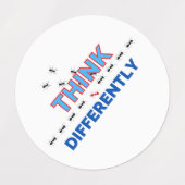 Étiquettes Penser différemment 6.w (Design 1)