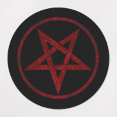 Étiquettes Pentagram Red Devil (Design 1)