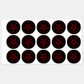 Étiquettes Pentagram Red Devil (Feuille)