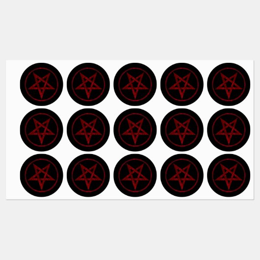 Étiquettes Pentagram Red Devil (Feuille)