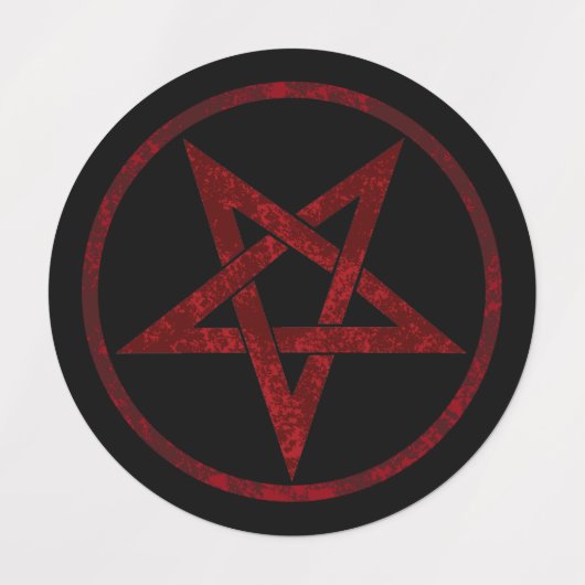 Étiquettes Pentagram Red Devil (Design 2)