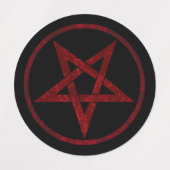 Étiquettes Pentagram Red Devil (Design 1)