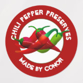 Étiquettes Pepper Preserve (Design 2)