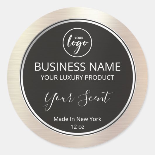 Étiquettes Perle et bougie d'argent (Devant)