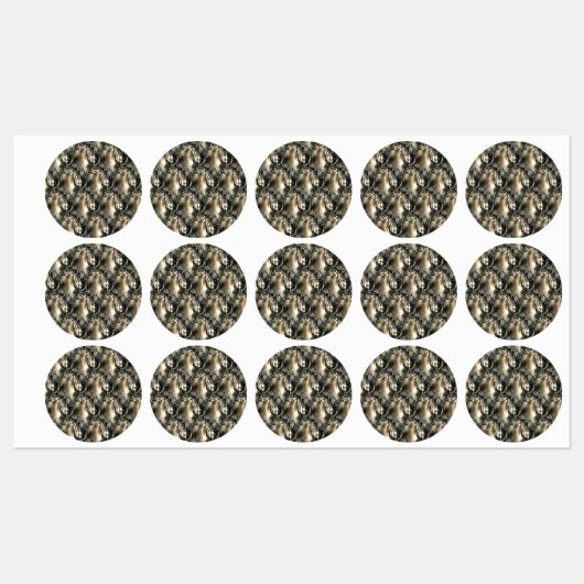 Étiquettes Perles dorées (Feuille)