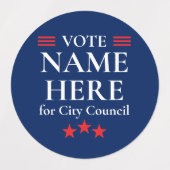 Étiquettes Personalized Campaign Election (Design 1)