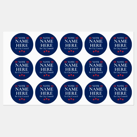 Étiquettes Personalized Campaign Election (Feuille)