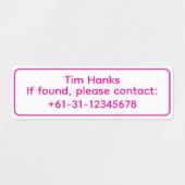 Étiquettes Personalized Golf Club ID Name Labels (Design 2)