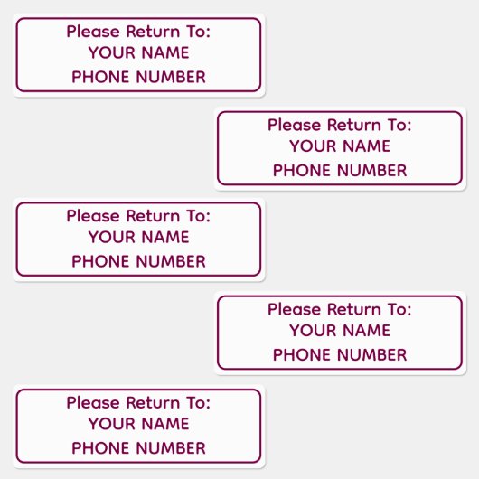 Étiquettes Personalized Golf Club ID Name Labels (Groupe)