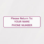 Étiquettes Personalized Golf Club ID Name Labels (Design 1)