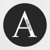 Étiquettes Personalized Monogram and Name Labels (Design 2)