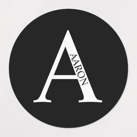 Étiquettes Personalized Monogram and Name Labels (Design 1)