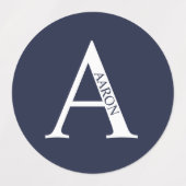 Étiquettes Personalized Monogram and Name Labels (Design 2)