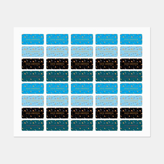 Étiquettes Personalized Space Name Labels neutral Set (Feuille)