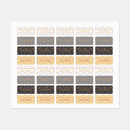 Étiquettes Personalized Space Name Labels neutral Set (Feuille)