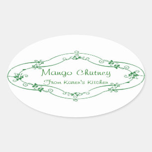 Étiquettes personnalisables de chutney de mangue