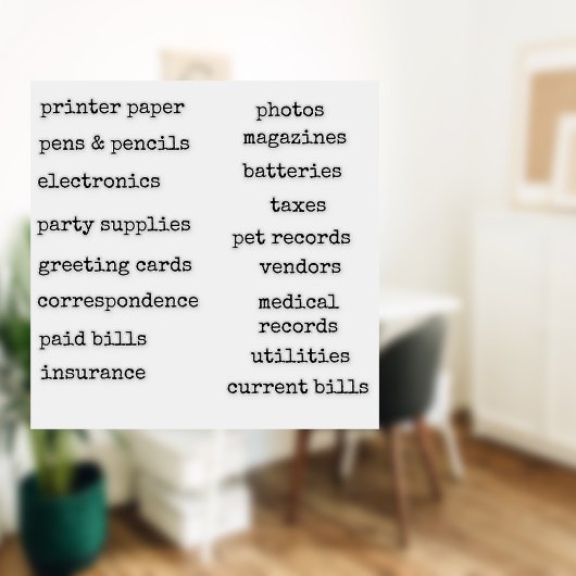 Étiquettes personnalisables du bureau d'accueil