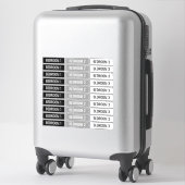 Étiquettes Personnalisables Pour Les Boîtes De Dép (Sur valise)