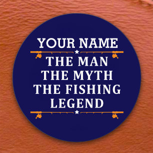 Étiquettes Personnalisé L'Homme Le Mythe La Légende De La Pêc