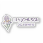 Étiquettes personnalisées avec de jolies fleurs d' (Devant)