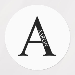 Étiquettes personnalisées avec monogramme et nom
