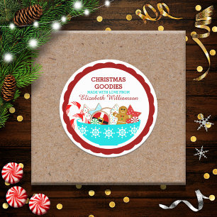 Étiquettes personnalisées pour friandises de Noël