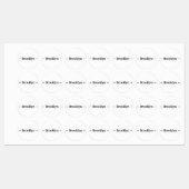 Étiquettes personnaliser changement nom texte blanc noir (Feuille)