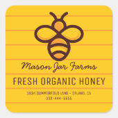 Étiquettes personnalisés de bocal de miel | Honeyp (Devant)