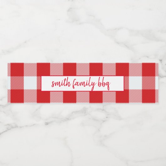 Étiquettes personnalisés de buffle rouge et blanc (Étiquettes simples)