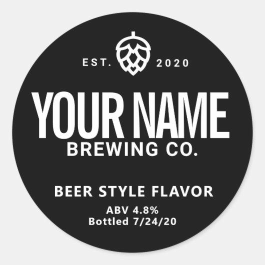 Étiquettes personnalisés de canne à bière - Change (Devant)