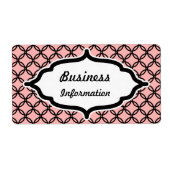 Étiquettes personnalisés de dentelle rose (Devant)