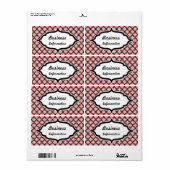 Étiquettes personnalisés de dentelle rose (Feuille entière)