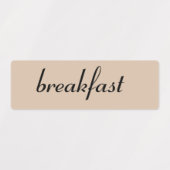 Étiquettes Petit Déjeuner, Déjeuner, Dîner & Snacks Repas (Design 1)