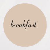 Étiquettes Petit déjeuner, déjeuner et dîner (Design 1)