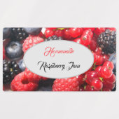 Étiquettes Photo de fruits frais confiture maison avec texte (Design 2)