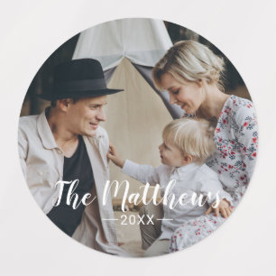 Étiquettes Photo personnalisée avec nom de famille