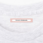 Étiquettes Pink & Sage Green Gingham Checker Custom Name (Apposé)