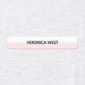 Étiquettes Pink & White Modern Minimalist Clothing Label (Design 1)