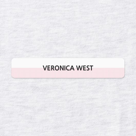 Étiquettes Pink & White Modern Minimalist Clothing Label (Design 4)