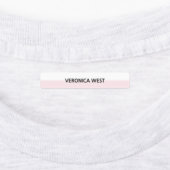 Étiquettes Pink & White Modern Minimalist Clothing Label (Apposé)