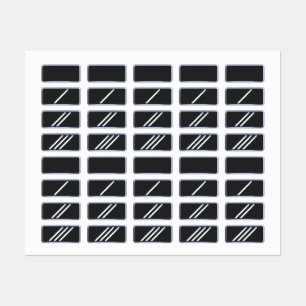 Étiquettes Pipes du Corps des cadets Set 1 feuille d'autocoll