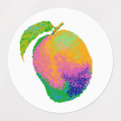 Étiquettes Pixel Glitch Art de Fruit (Design 1)