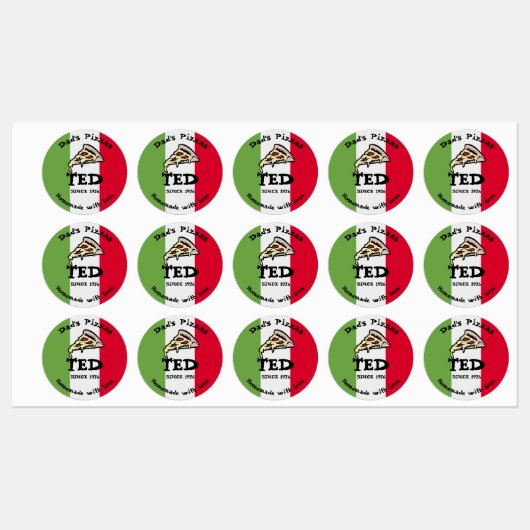 Étiquettes Pizzas de papa (Feuille)