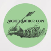 Étiquettes Plaque d'enregistrement de la copie signée et du n (Design 2)