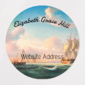 Étiquettes Plaque d'enregistrement de la copie signée et du n (Design 1)