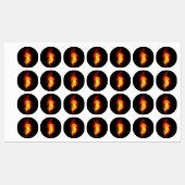 Étiquettes Plume de paon de feu (Feuille)